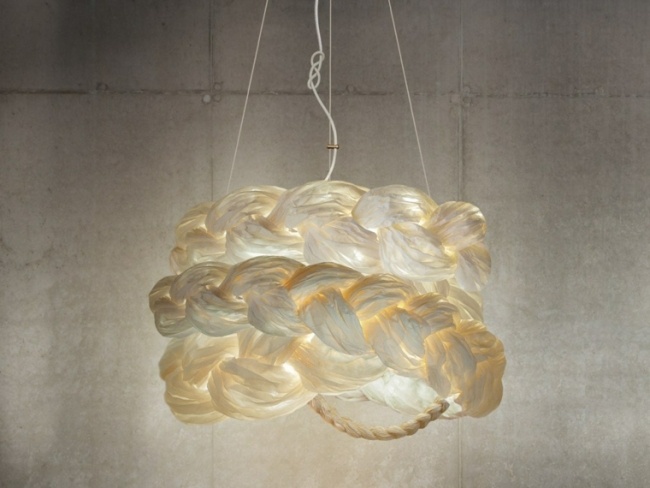 suspension en papier lampe de plafond design mammalampa