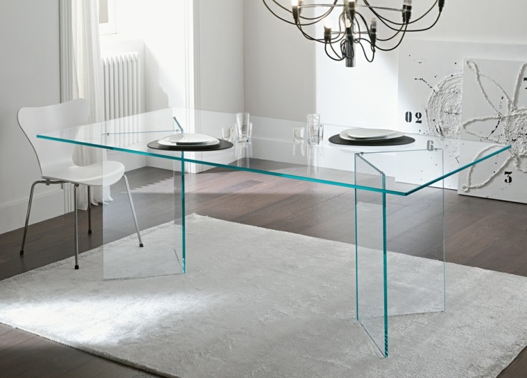 table deco moderne salle a manger meuble verre
