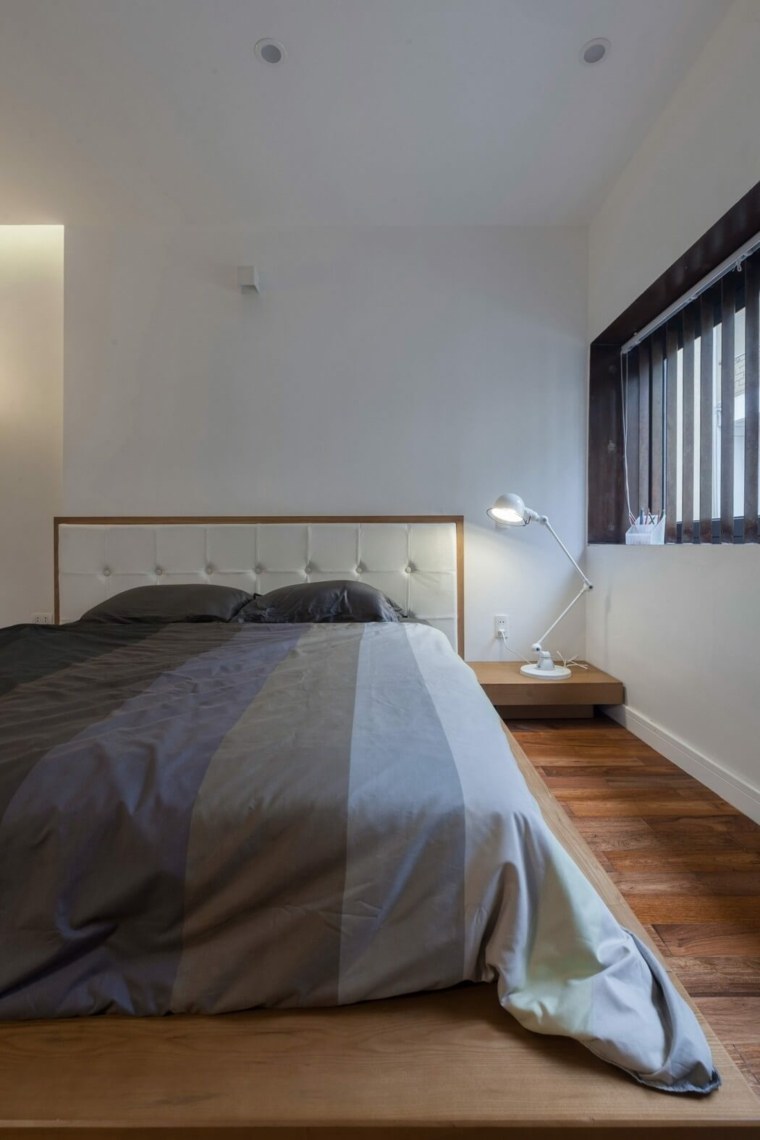 intérieur moderne chambre à coucher tête de lit design minimaliste