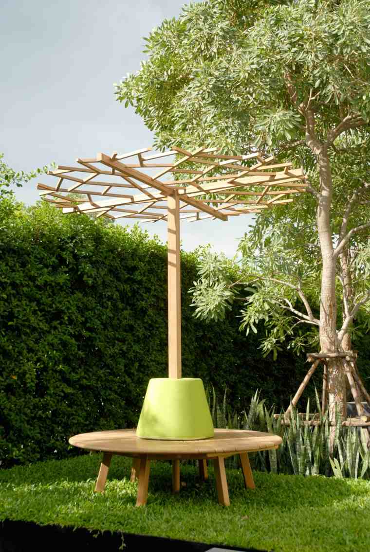 mobilier de jardin en bois design moderne idée extérieur 
