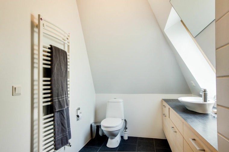 toilettes design intérieur tendance idée mobilier bois salle de bains 