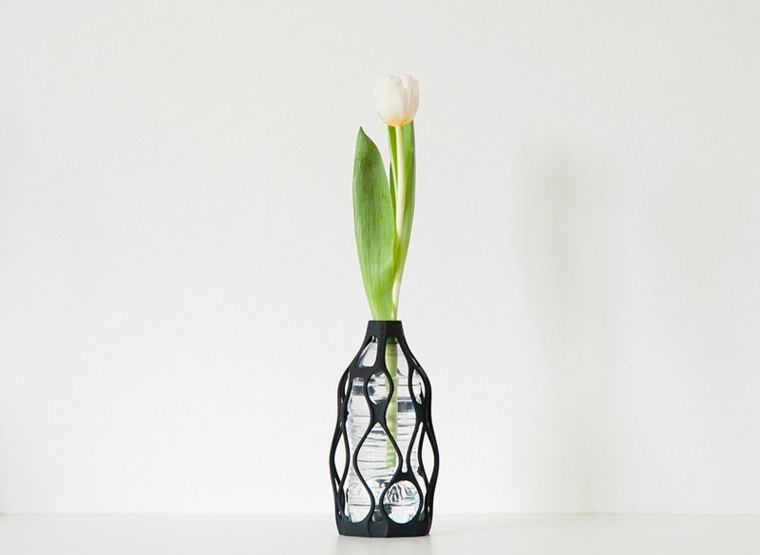 bouteille plastique recyclage récup idée vase design imprimé 3d