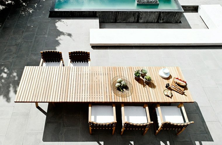 mobilier de jardin design table en bois design