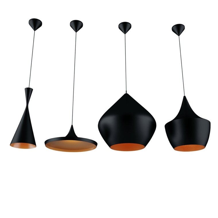 luminaire design suspension noir moderne collection beat tom dixon 
