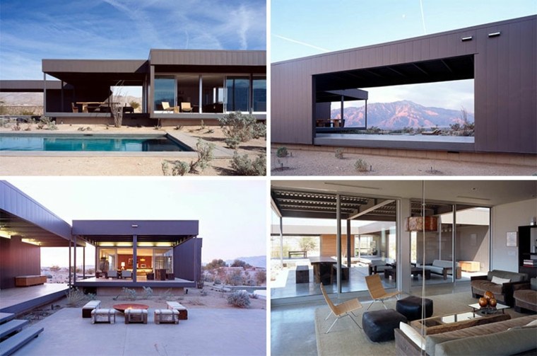 amenagement maison piscine moderne desert