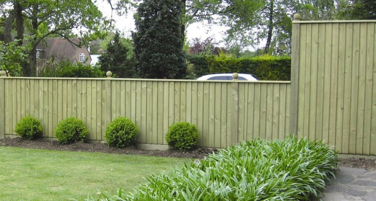 idée clôture jardin bois extérieur terrasse