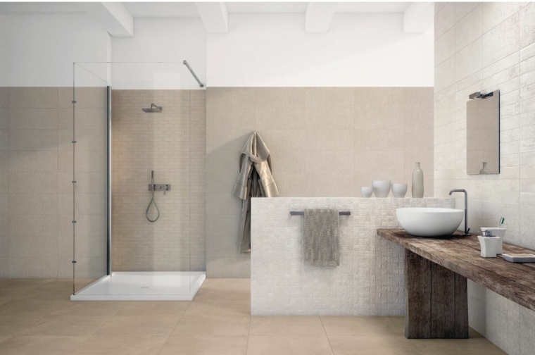 carreux design moderne revetement salle de bain 
