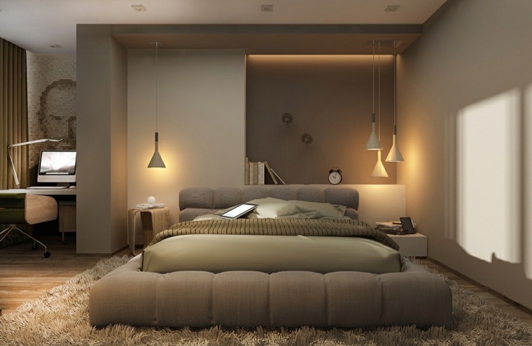 chambre-a-coucher-eclairage-idee-lit-lustres