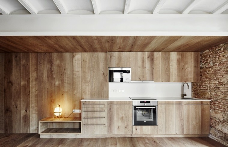 cuisine bois design mobilier idée aménager espace design moderne