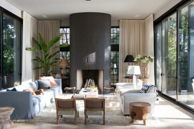 idee deco cozy salon style contemporain meuble design