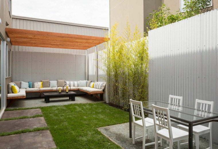 terrasse deco mur exterieur amenagement petit jardin