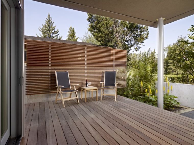 décoration terrasse minimaliste meubles bois