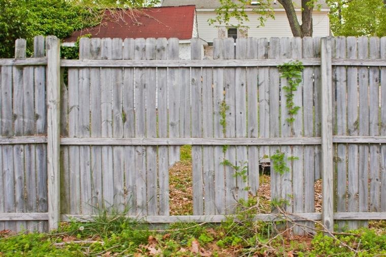 idée clôture bois jardin aménager extérieur 