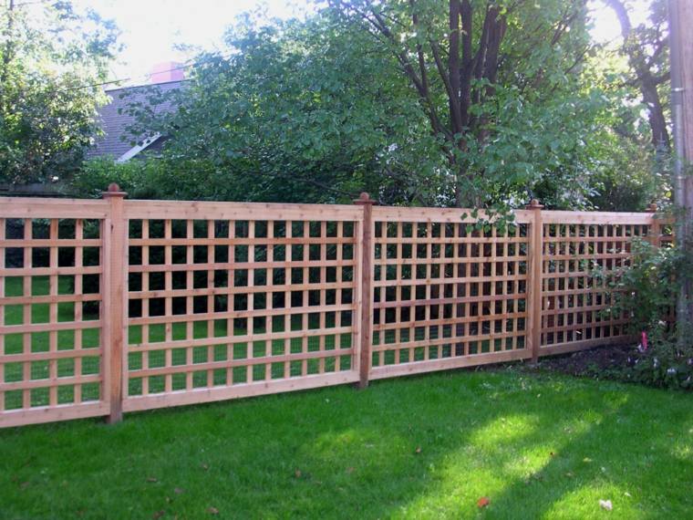 idée clôture jardin bois extérieur moderne