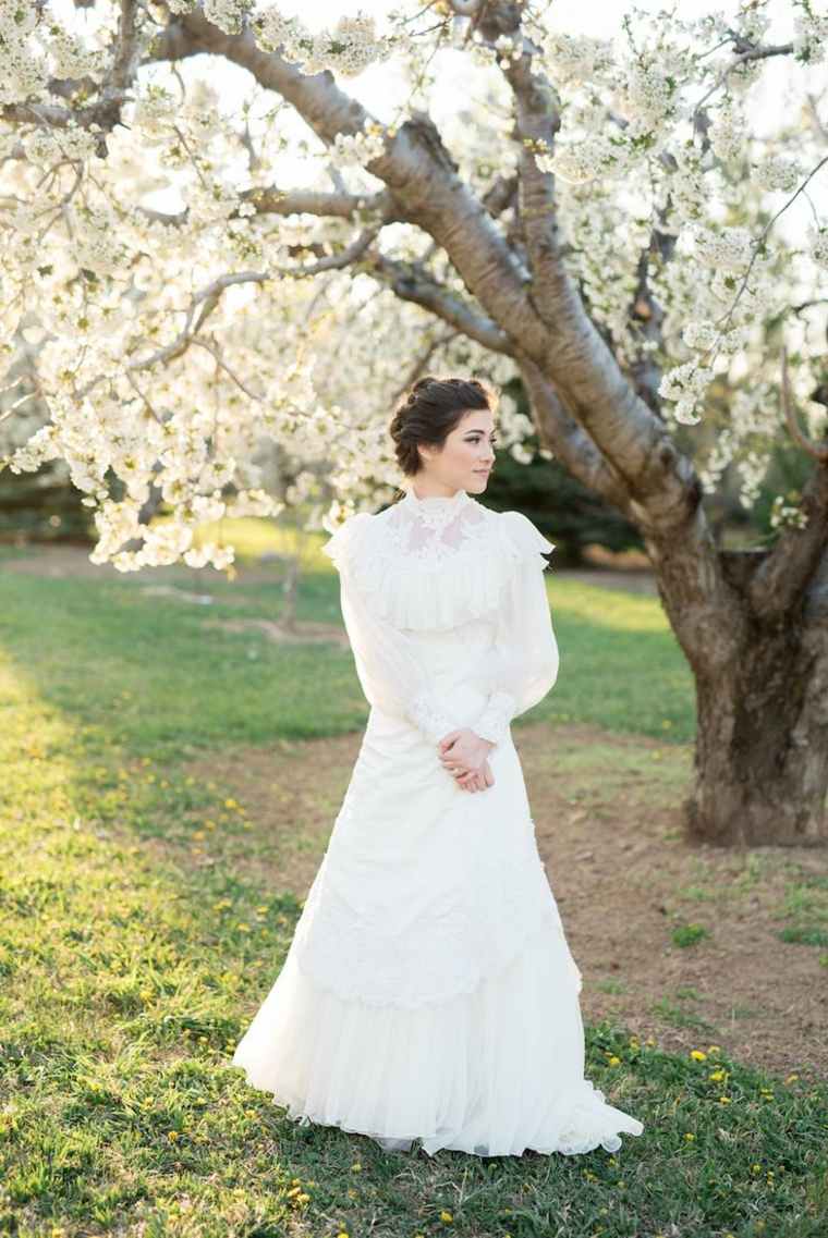 idée mariage vintage robe mariée blanche 