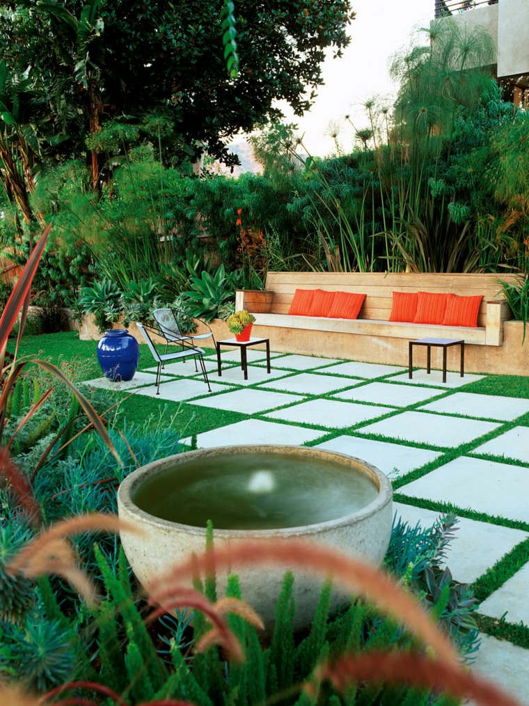 jardins contemporains deco bricolage idee meubles bois