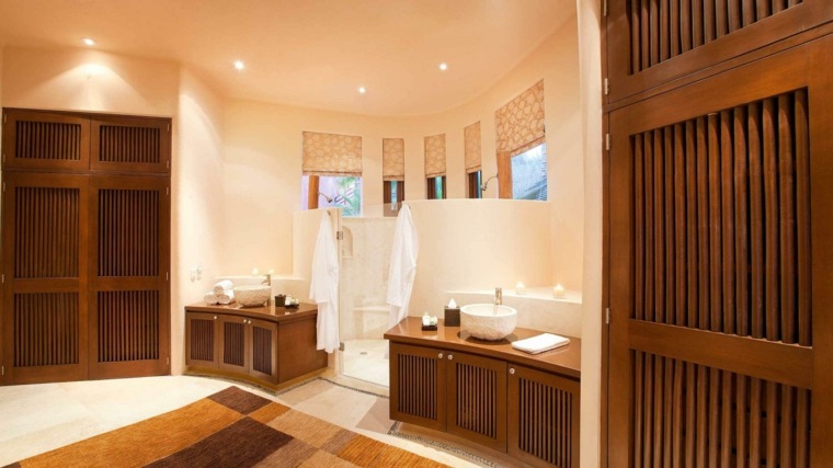 maison moderne architecture contemporaine mobilier design bois salle de bains 