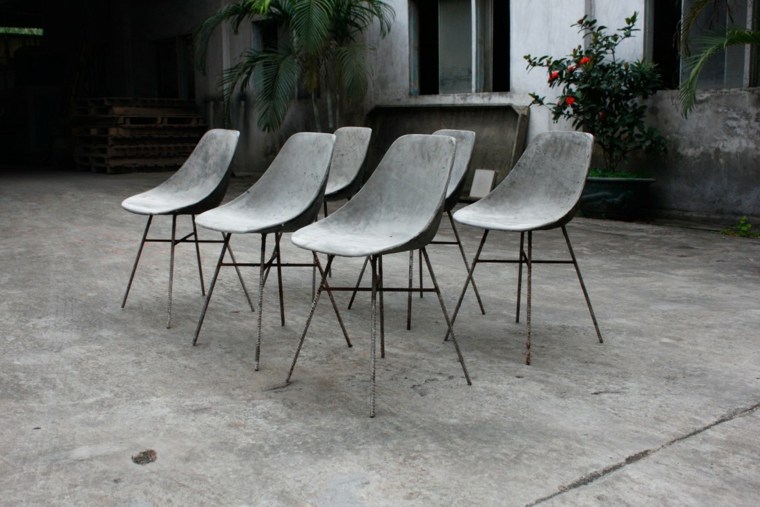 meubles en béton chaise deco design exterieur