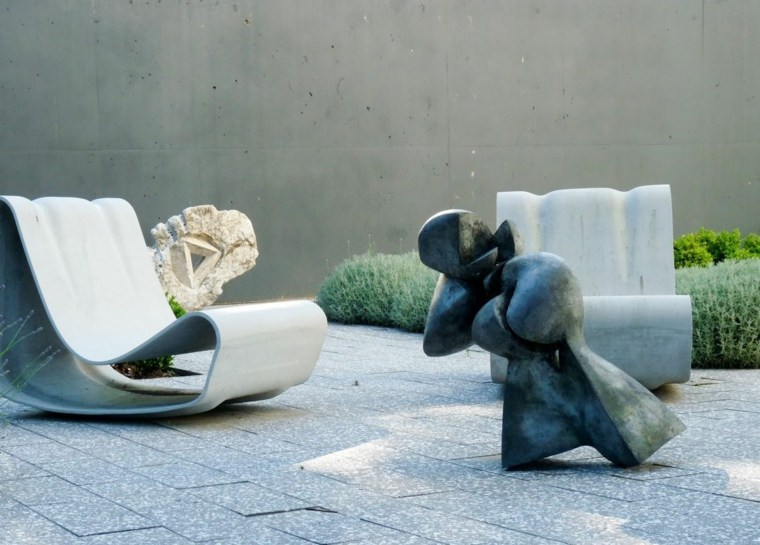 meubles en béton exterieur style moderne