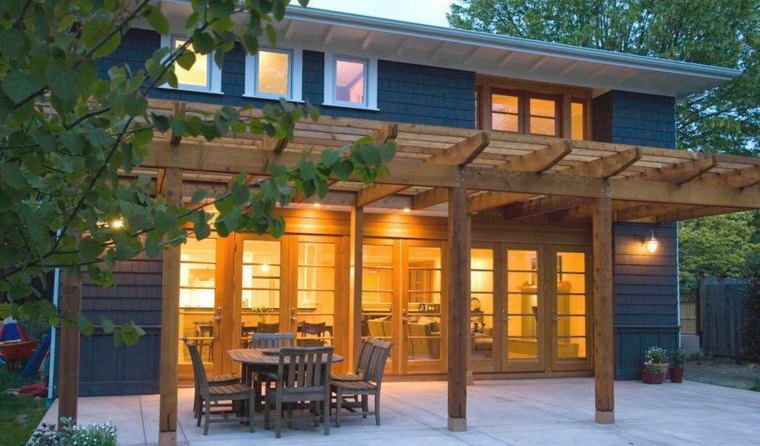 la pergola deco moderne bois maison patio