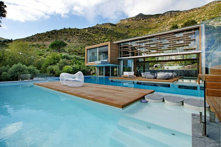amenager sa piscine exterieur decking terrasse bois