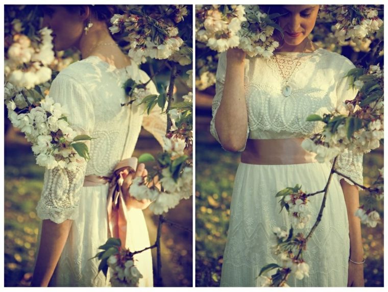 robe mariée vintage blanche idée 