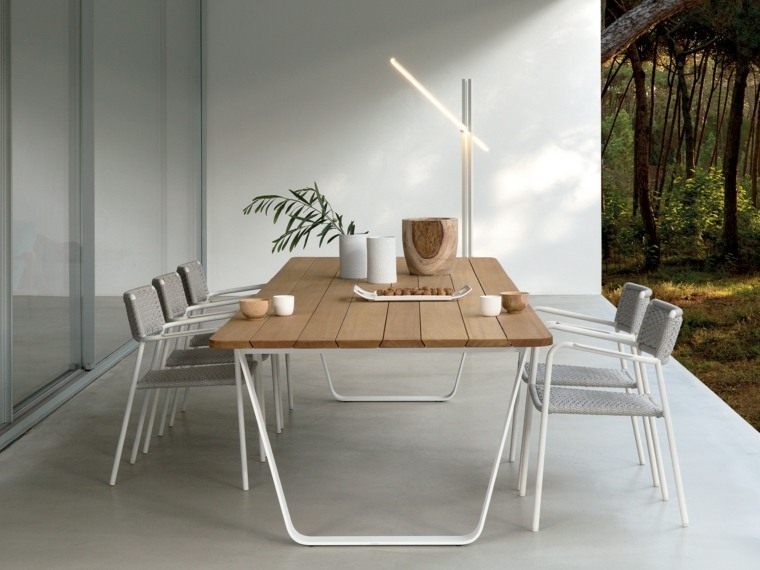 salon jardin meubles bois design
