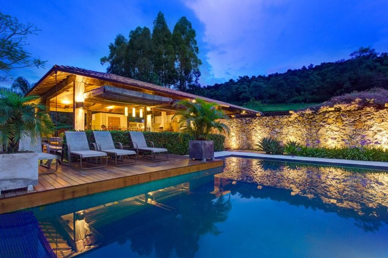 terrasse bois piscine contemporaine design maison