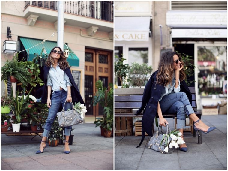 idée femme tendance printemps look trendy jeans 