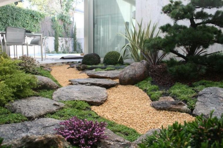 aménagement allée de jardin japonais idee