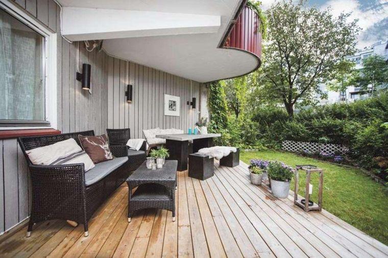 aménagement de terrasse extérieure revetement sol bois