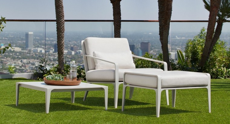 aménager une terrasse exterieur meuble design chaise longue