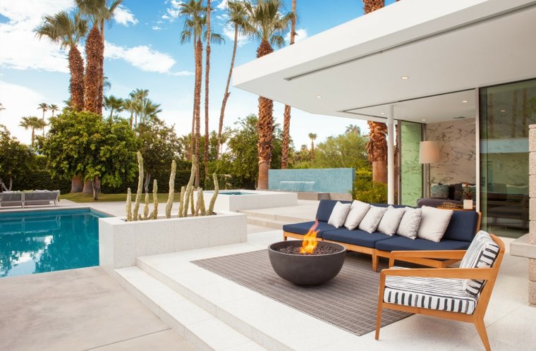 aménager une terrasse piscine exterieur moderne design