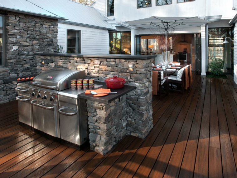 barbecue moderne terrasse cuisine exterieur