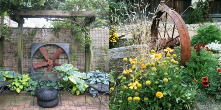 déco jardin rustique idée tendance fleurs plantes