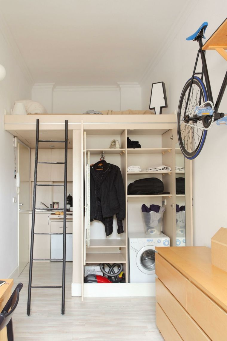 studio design idée aménager petit espace moderne bois design mobilier