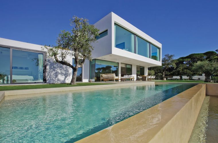 idée aménagement extérieur piscine terrasse deco moderne