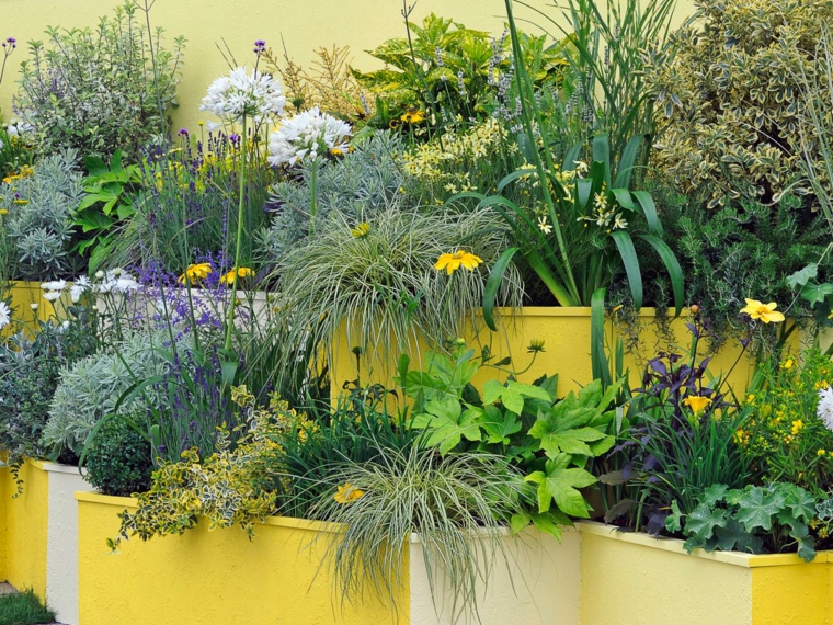 idée jardin décoration pot plantes exterieur design