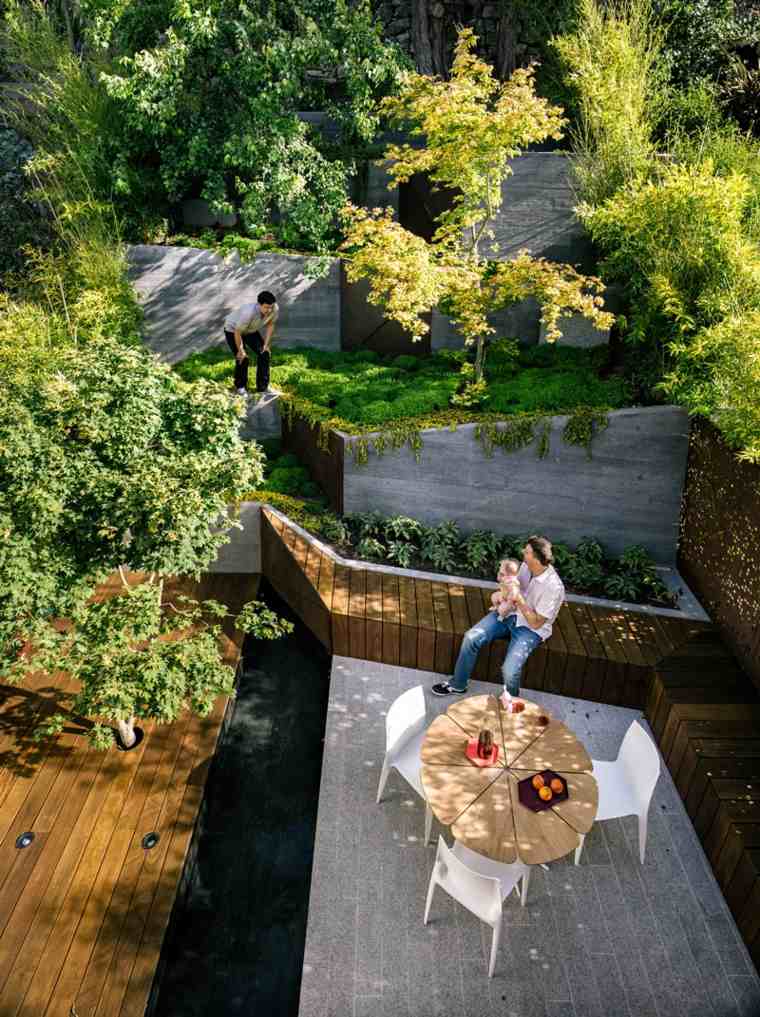 jardin à terrasses pour optimiser espace