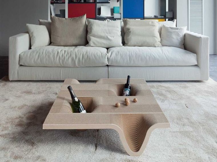 meuble de salon moderne table bois salle de séjour