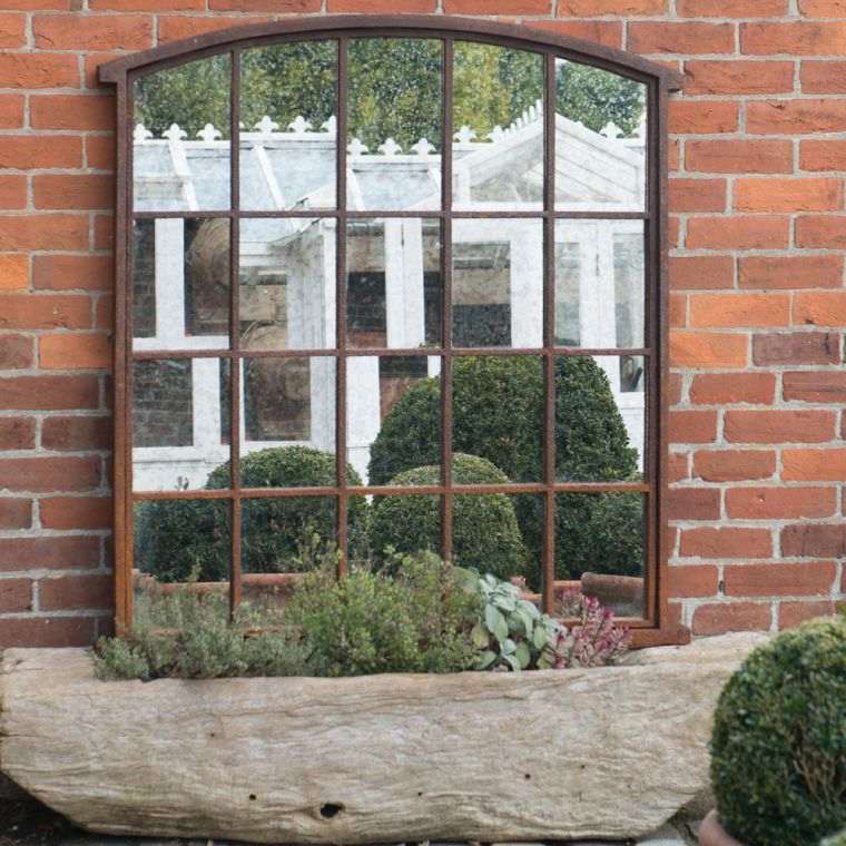 miroir de jardin decor terrasse exterieur
