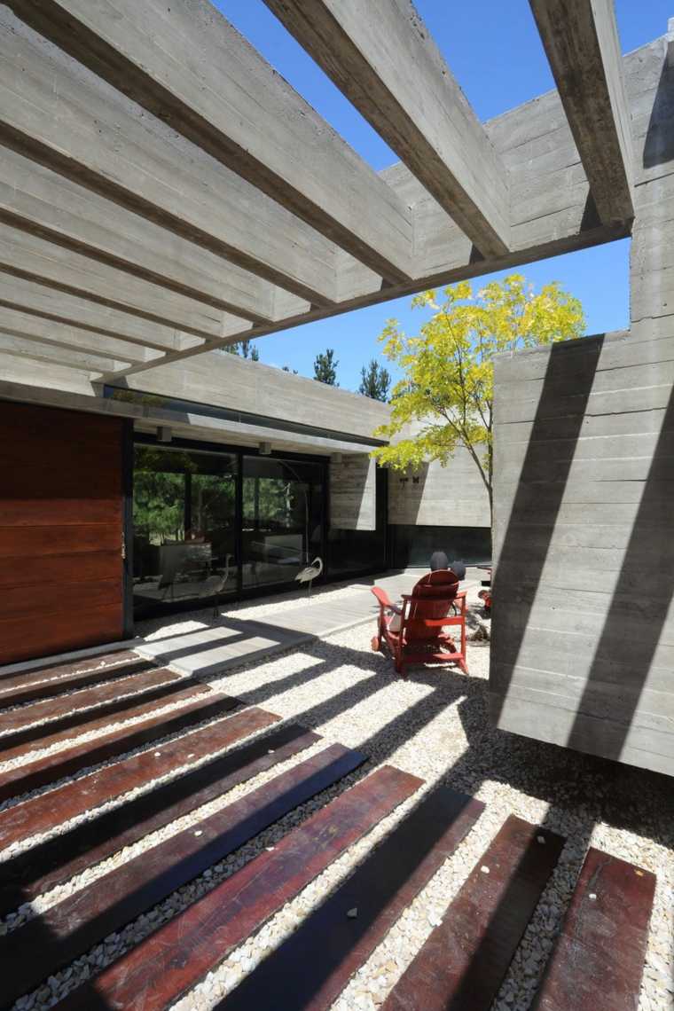 terrasse pergola maison moderne