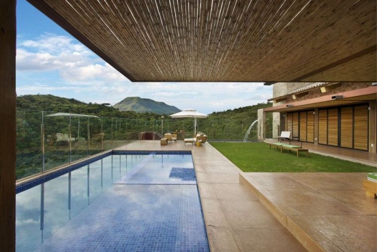pergola moderne amenagement terrasse piscine design