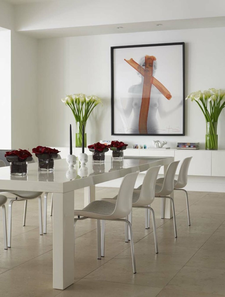 salle à manger design mobilier blanc moderne
