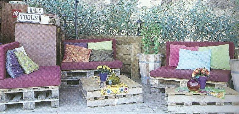 salon de jardin palette meubles canapes table bassse