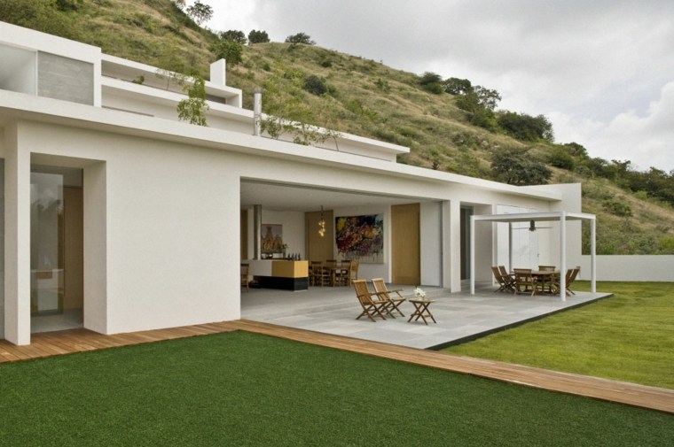 sol extérieur revetement maison moderne terrasse