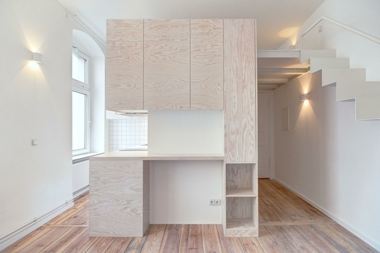 murs blancs idée petit appartement aménager espace design moderne