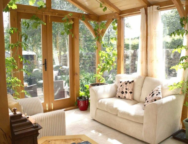 superbe veranda style rustique