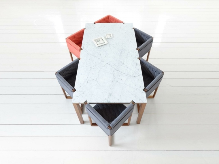 table a manger en marbre design insolite
