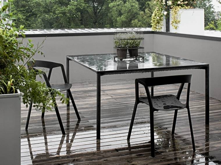 tables de jardin design déco chaise extérieure terrasse